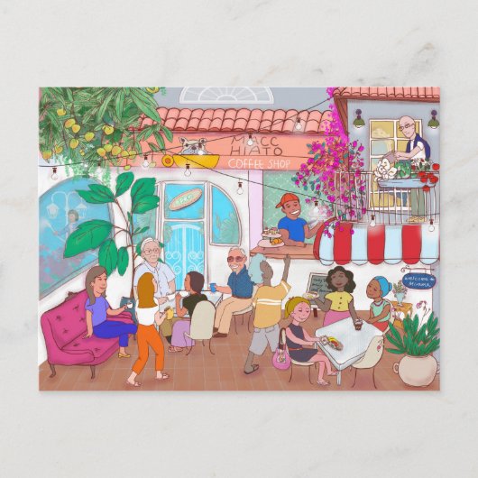 Café Macchiato Miramar Postkarte (Vorderseite)