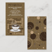 Café-Manager Barista Leinwand-Blick-Schablone Visitenkarte (Vorne/Hinten)