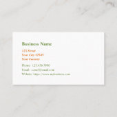 Café Manager Cafeteria Catering Business Card Visitenkarte (Rückseite)