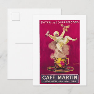 Cafe Martin, 1921 Leonetto Cappiello Postkarte