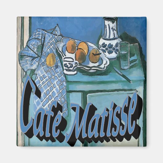 Cafe Matisse Poster Kaffeehaus Magnet (Vorne)