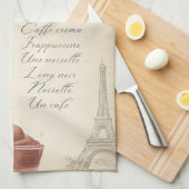 Café Menü Küche Teetuch Geschirrtuch (Viertel Falte)