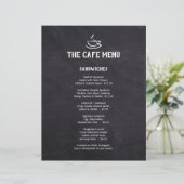Cafe Menu QR Code Bestellung schwarzen Papiereinfü (Stehend Vorderseite)