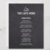 Cafe Menu QR Code Bestellung schwarzen Papiereinfü (Vorderseite)