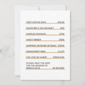 Café Menü Spaß Einzigartig Save the Date Einladung (Vorderseite)