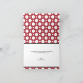 Cafe Merlot Red Assorted Polka Dot Danke Karte (Innenseite)