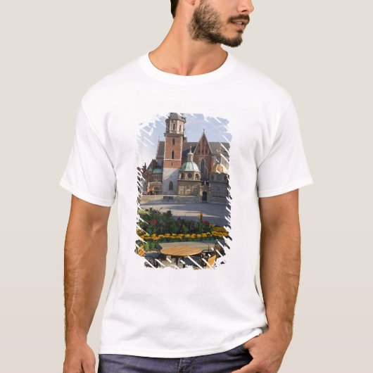Café mit Blick auf die Wawel-Kathedrale, Wawel-Hüg T-Shirt (Vorderseite)
