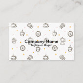 Café mit Kaffee und Kuchen Visitenkarte (Rückseite)