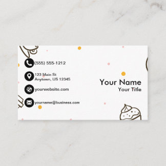 Café mit Kaffee und Kuchen Visitenkarte