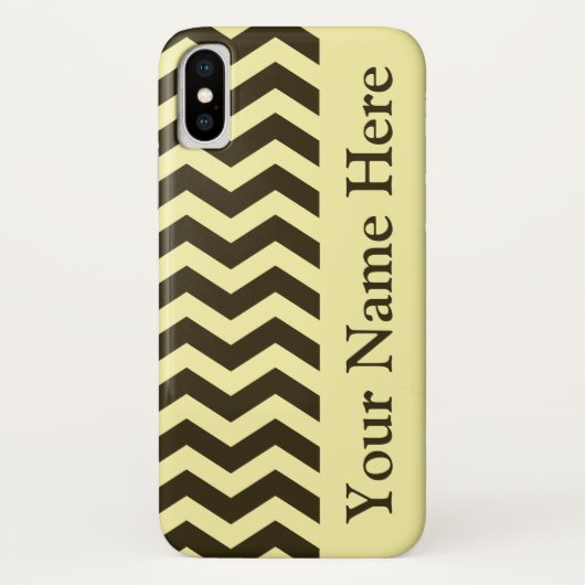 Café Mocha Cream Neutral Chevrons Case-Mate iPhone Hülle (Rückseite)