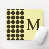 Café Mocha Cream Neutrale Punkte mit Monogramm Mousepad (Mit Mouse)