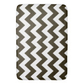 Café Mocha Neutral Chevrons Badematte (Vorderseite Vertikal)
