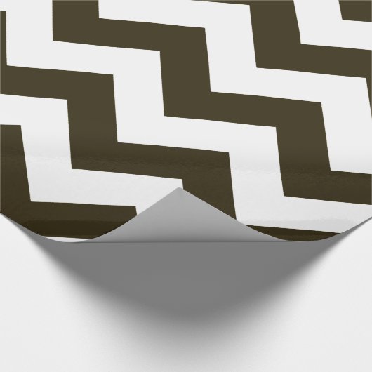 Café Mocha Neutral Chevrons Geschenkpapier (Ecke)