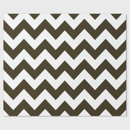 Café Mocha Neutral Chevrons Geschenkpapier (Flach)