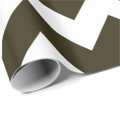 Café Mocha Neutral Chevrons Geschenkpapier (Rolleneckpunkt)