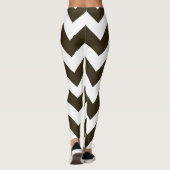 Café Mocha Neutral Chevrons Leggings (Rückseite)
