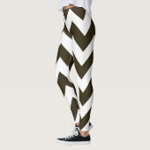 Café Mocha Neutral Chevrons Leggings (Links)