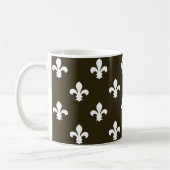 Café Mocha Neutral Fleur de Lys Kaffeetasse (Links)
