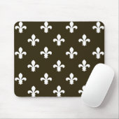 Café Mocha Neutral Fleur de Lys Mousepad (Mit Mouse)