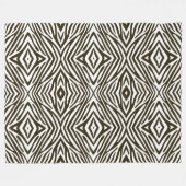 Café Mocha Neutral Zebra Fleecedecke (Vorderseite (Horizontal))
