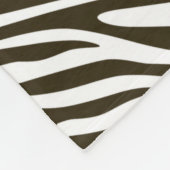 Café Mocha Neutral Zebra Fleecedecke (Ecke)