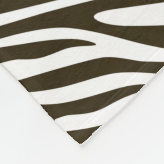 Café Mocha Neutral Zebra Fleecedecke (Ecke)