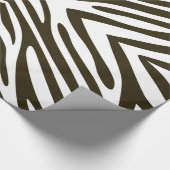 Café Mocha Neutral Zebra Geschenkpapier (Ecke)