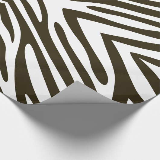 Café Mocha Neutral Zebra Geschenkpapier (Ecke)