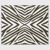 Café Mocha Neutral Zebra Geschenkpapier (Flach)