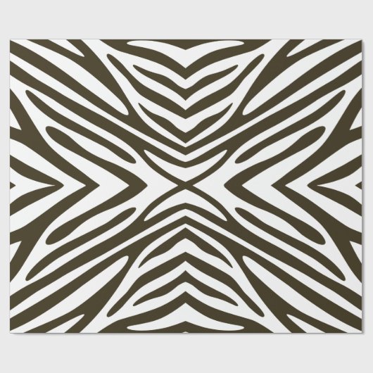 Café Mocha Neutral Zebra Geschenkpapier (Flach)