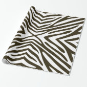 Café Mocha Neutral Zebra Geschenkpapier (Ungerollt)