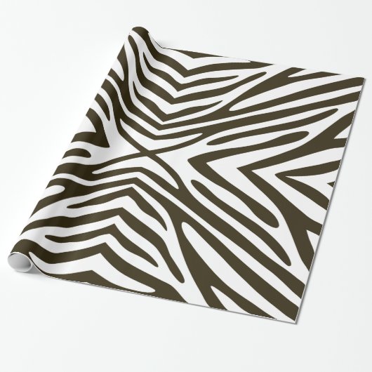 Café Mocha Neutral Zebra Geschenkpapier (Ungerollt)