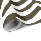 Café Mocha Neutral Zebra Geschenkpapier (Rolleneckpunkt)