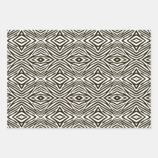 Café Mocha Neutral Zebra Geschenkpapier Set (Vorderseite 2)