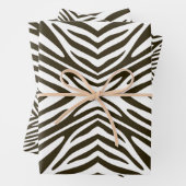 Café Mocha Neutral Zebra Geschenkpapier Set (Beispiel)