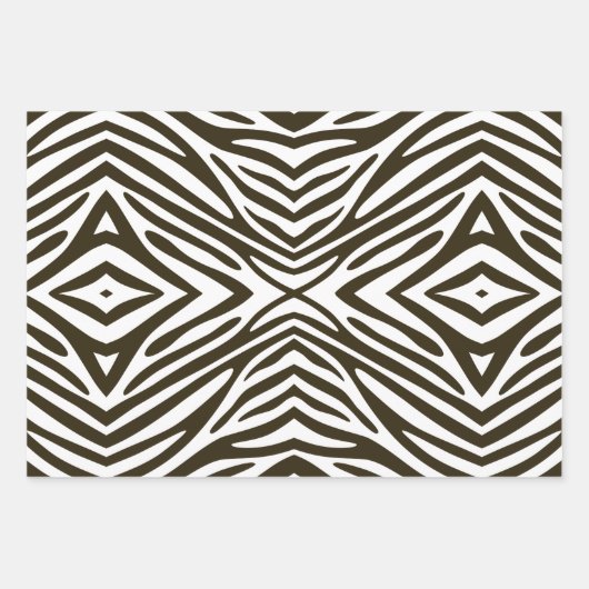 Café Mocha Neutral Zebra Geschenkpapier Set (Vorderseite)