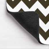 Café Mocha Neutral Zickzack Mousepad (Ecke)