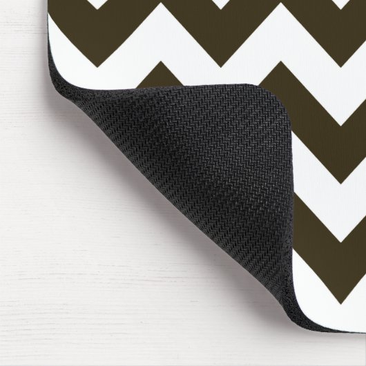 Café Mocha Neutral Zickzack Mousepad (Ecke)