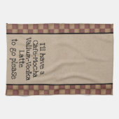 Cafe Mocha Valium Vodka Latte zu gehen Bitte! Geschirrtuch (Horizontal)