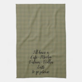 Cafe Mocha Valium Vodka Latte zu gehen Bitte! Geschirrtuch (Vertikal)