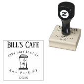 Café Modern Picture Takeout Gummistempel (Stempel)