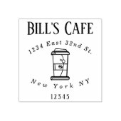 Café Modern Picture Takeout Gummistempel (Prägung)