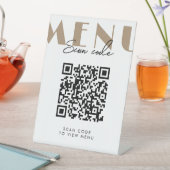 Cafe Modern Scannen Sie Menü-QR-Code Sockelschild (In Situ)