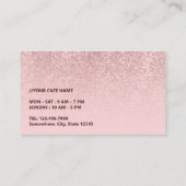 Café Moderne Rose Gold Glitzer Loyalität Treuekarte (Rückseite)
