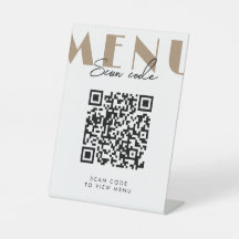 Café Modernes Scan Menü QR Code