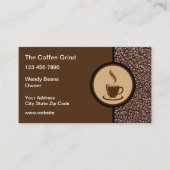 Café Modernes Thema Coffee Cup Visitenkarte (Vorderseite)