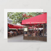 Café Montparnasse Paris, Frankreich, Reise Postcar Postkarte (Vorne/Hinten)