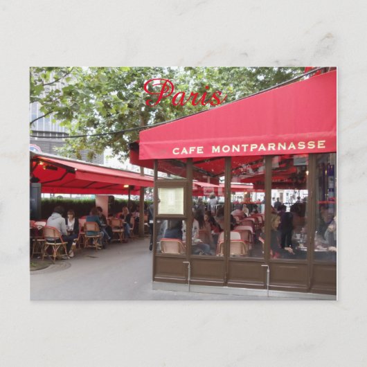 Café Montparnasse Paris, Frankreich, Reise Postcar Postkarte (Vorderseite)