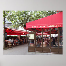 Cafe Montparnasse Paris, Reisefoto Poster