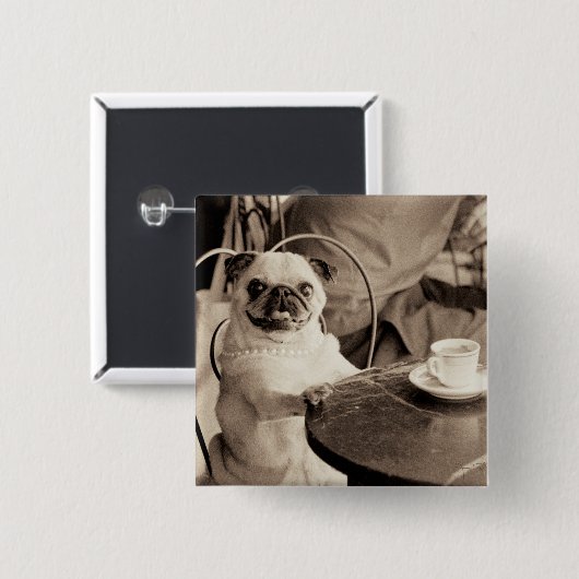 Café-Mops Button (Vorne & Hinten)